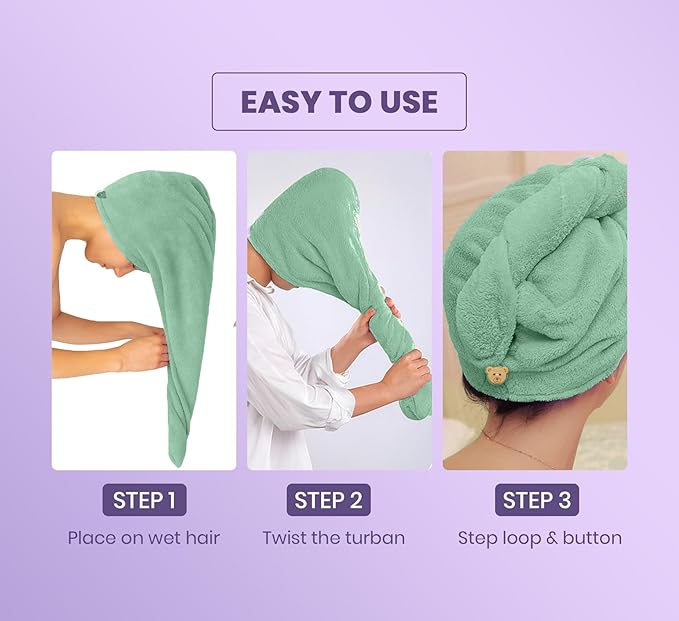LuxeDry Hair Wrap – Anti-Frizz, No Heat Damage