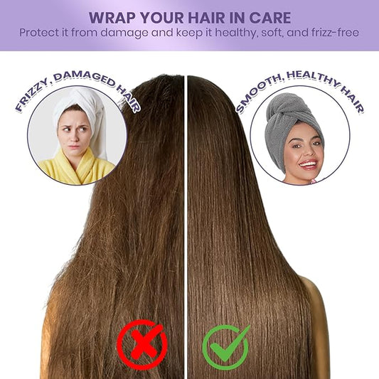 LuxeDry Hair Wrap – Anti-Frizz, No Heat Damage
