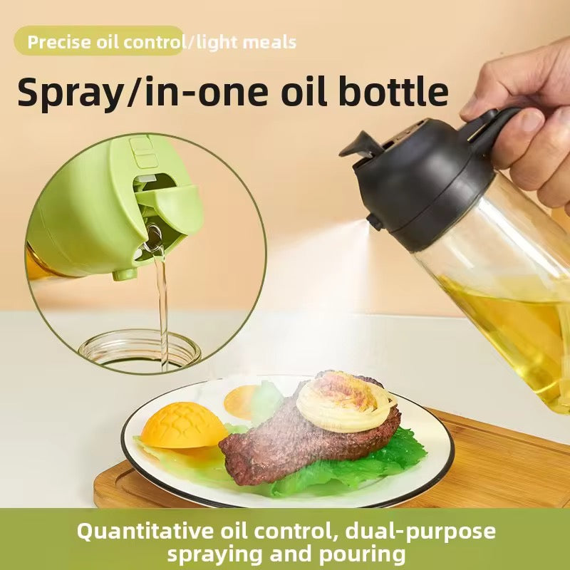 🌟 Imported™ 2-in-1 Glass Oil Sprayer & Dispenser