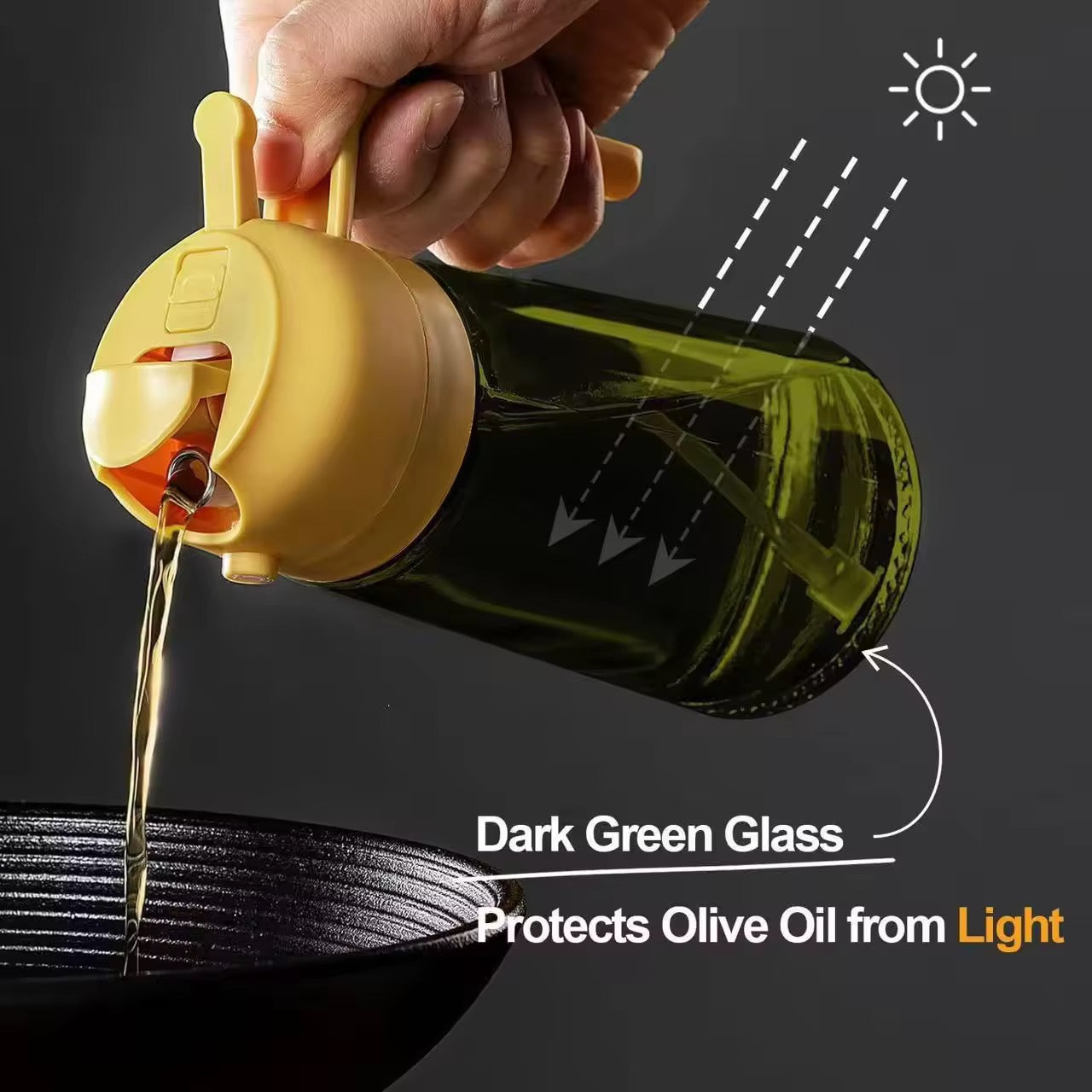 🌟 Imported™ 2-in-1 Glass Oil Sprayer & Dispenser