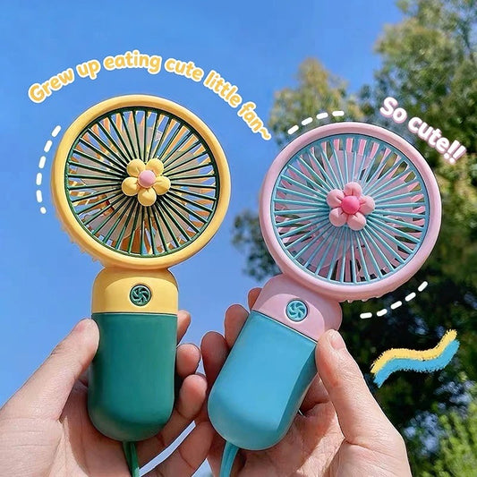 Portable Mini Floral Handheld Fan