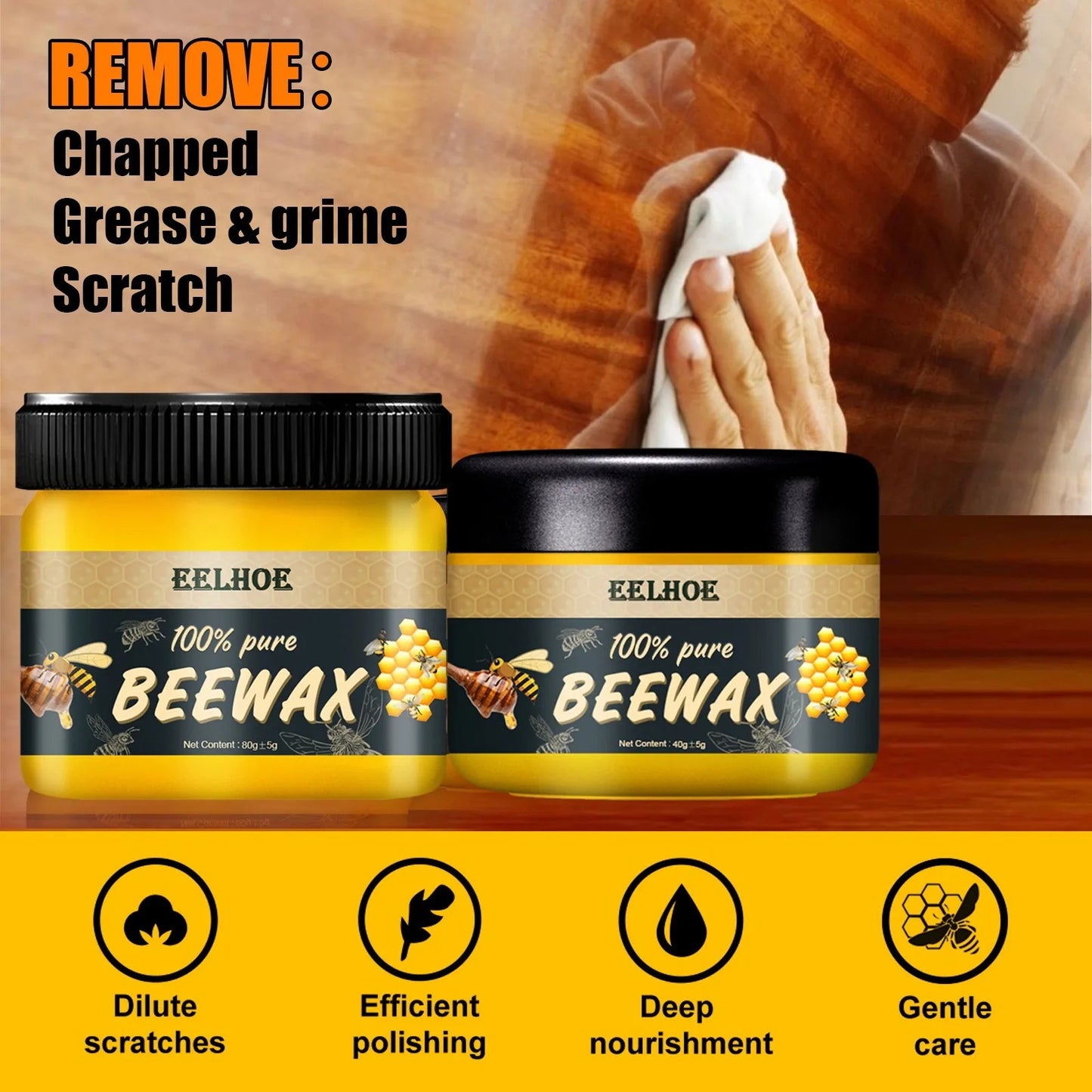 Natural Beeswax Wood Polisher