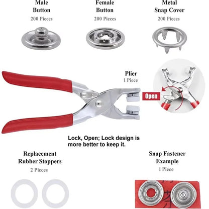 Snap Craft Metal Snap Buttons Set