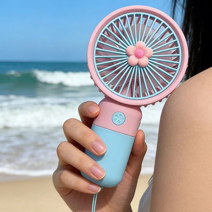 Portable Mini Floral Handheld Fan