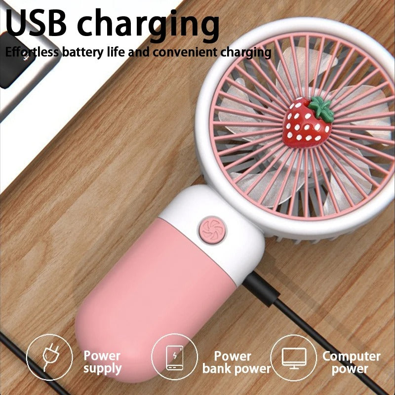 Portable Mini Floral Handheld Fan