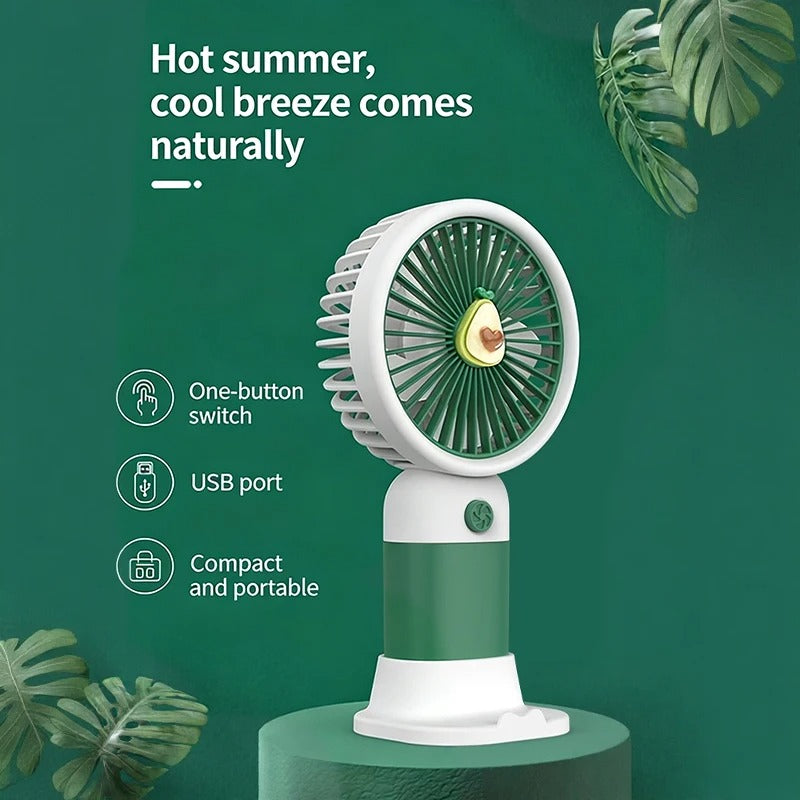 Portable Mini Floral Handheld Fan