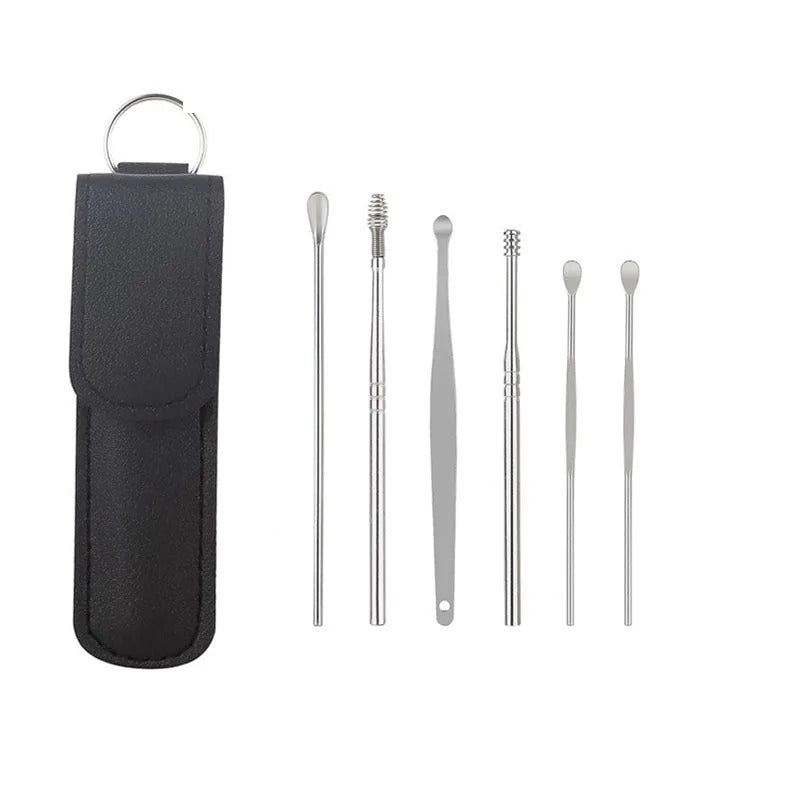 Ear 6-Piece Stainless Steel Ear Pick Cleaning Kit