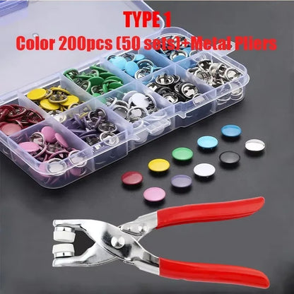 Snap Craft Metal Snap Buttons Set