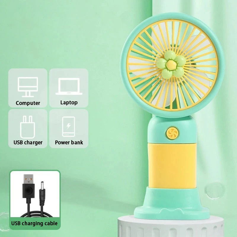Portable Mini Floral Handheld Fan