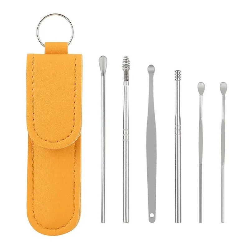 Ear 6-Piece Stainless Steel Ear Pick Cleaning Kit