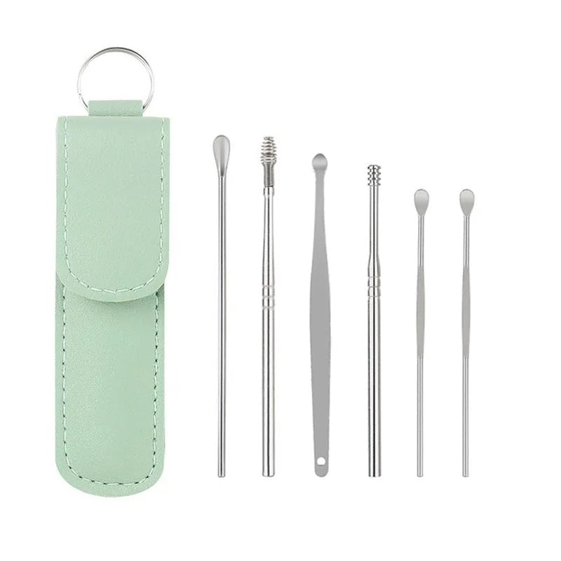 Ear 6-Piece Stainless Steel Ear Pick Cleaning Kit