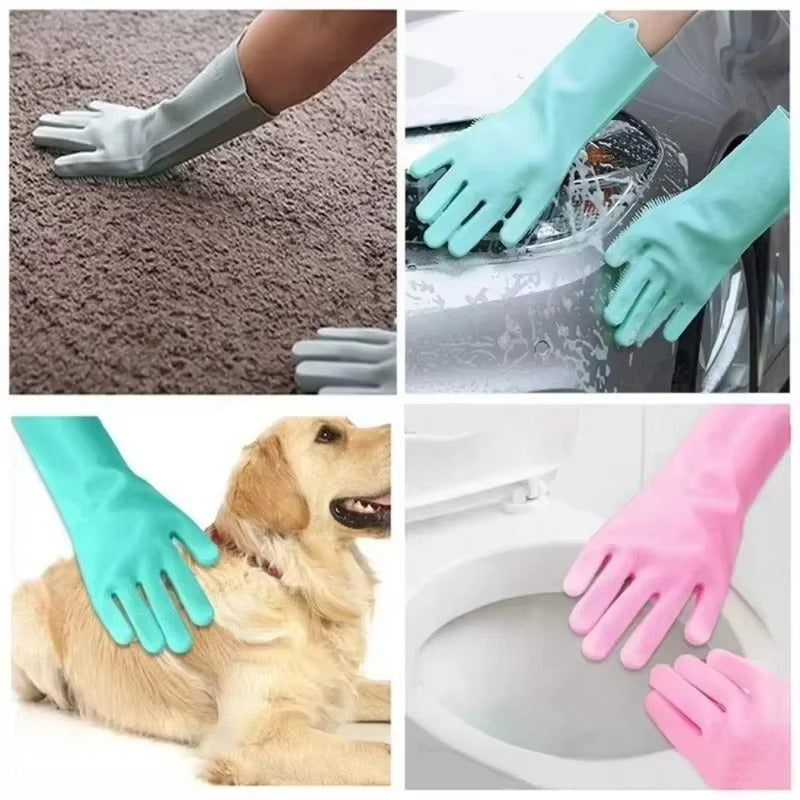Scrub Shield Silicone Dishwashing Gloves