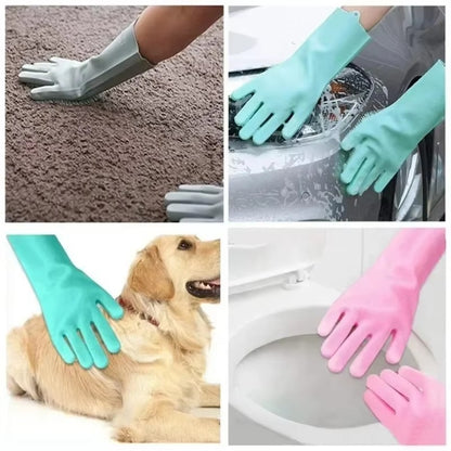 Scrub Shield Silicone Dishwashing Gloves