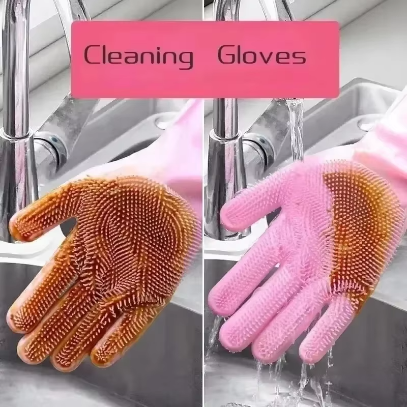 Scrub Shield Silicone Dishwashing Gloves