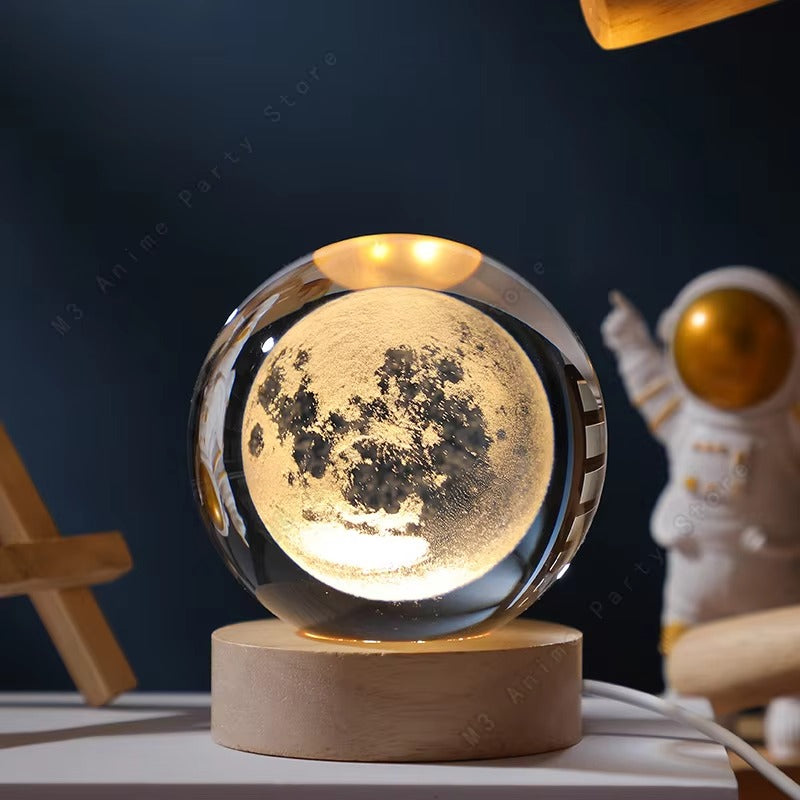 Galaxy Glow 3D Crystal Ball Night Light