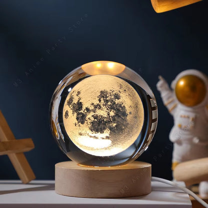 Galaxy Glow 3D Crystal Ball Night Light