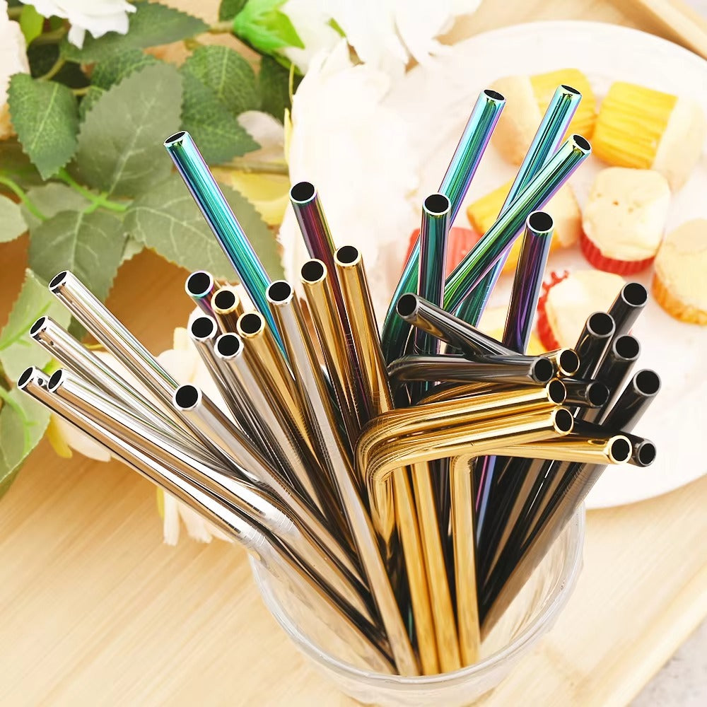 Eco Sip Reusable Stainless Steel Straw Set