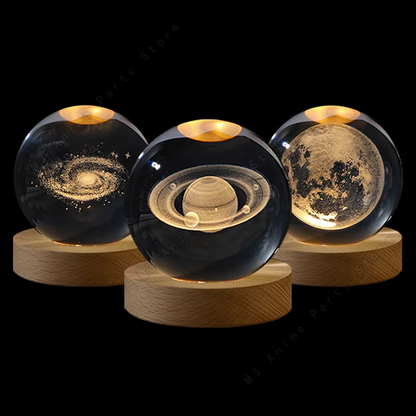Galaxy Glow 3D Crystal Ball Night Light