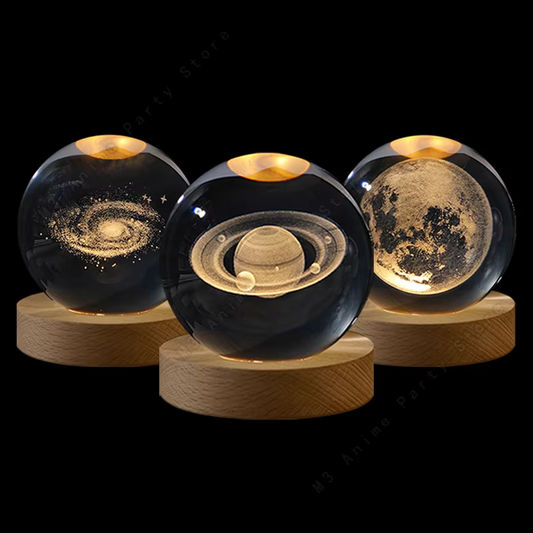 Galaxy Glow 3D Crystal Ball Night Light