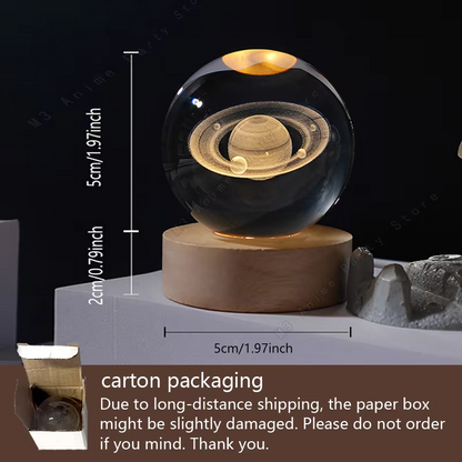 Galaxy Glow 3D Crystal Ball Night Light