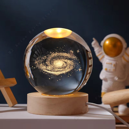 Galaxy Glow 3D Crystal Ball Night Light
