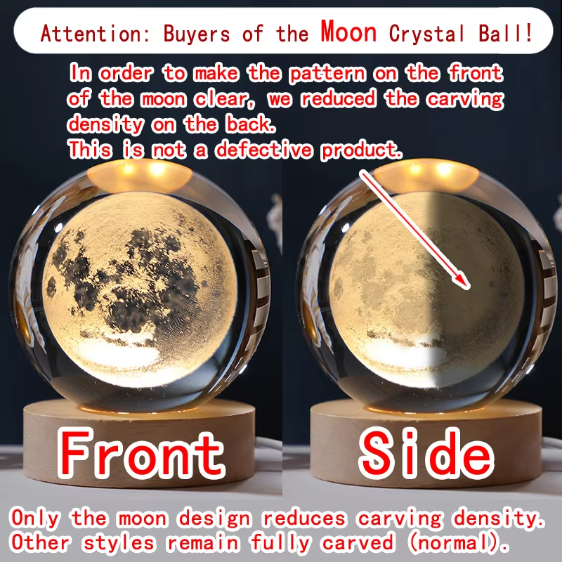 Galaxy Glow 3D Crystal Ball Night Light