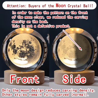Galaxy Glow 3D Crystal Ball Night Light