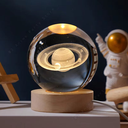 Galaxy Glow 3D Crystal Ball Night Light