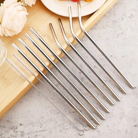 Eco Sip Reusable Stainless Steel Straw Set
