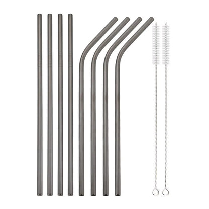 Eco Sip Reusable Stainless Steel Straw Set